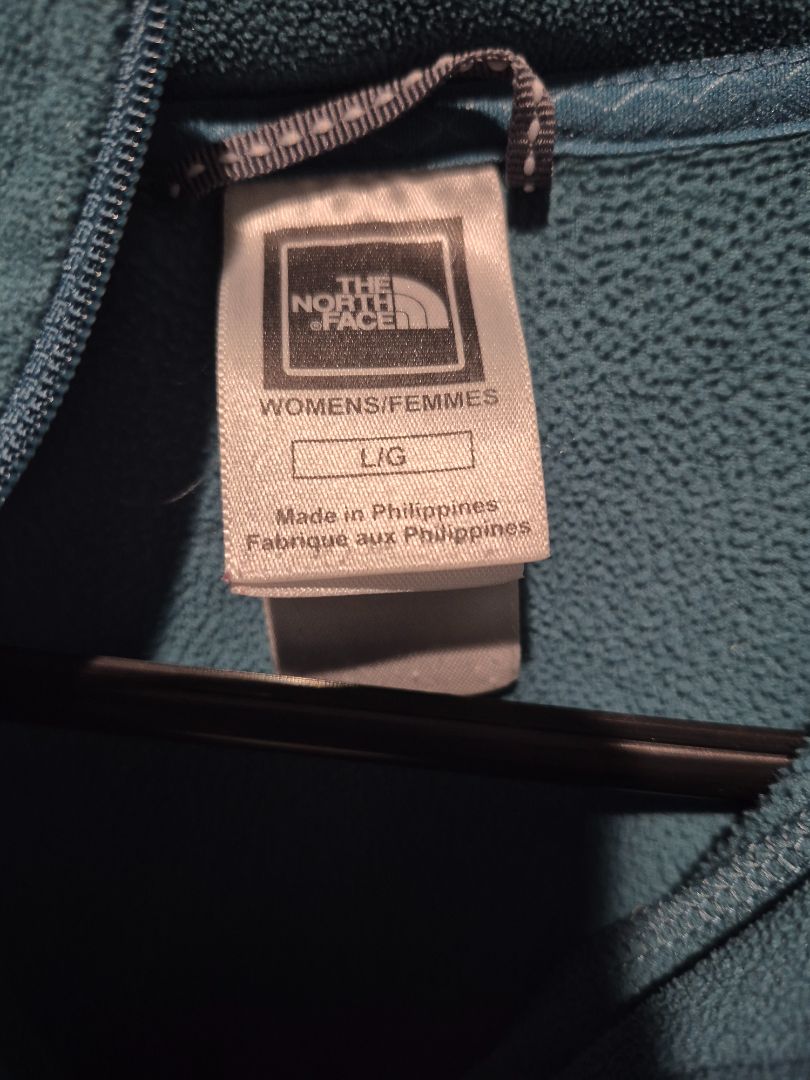 North Face 1/4 Zip Fleece Teal pullover (sz L)