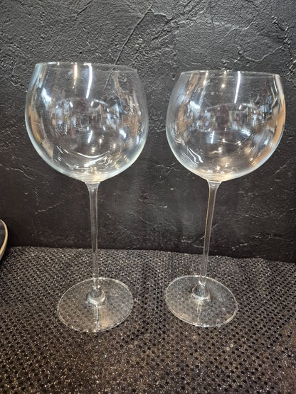 Rona Slovakia Crystal Wine Glasses, Set of 2, 10"