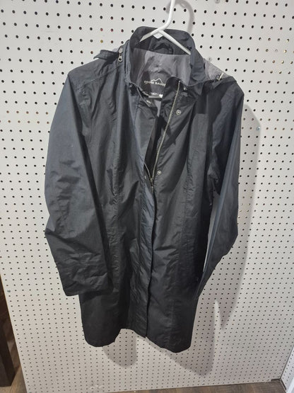 Black Eddie Bauer Rain Jacket, L