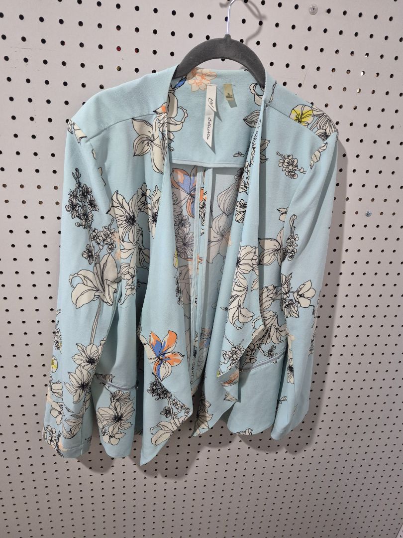 Mint Floral NY Collection Open Blazer, XL