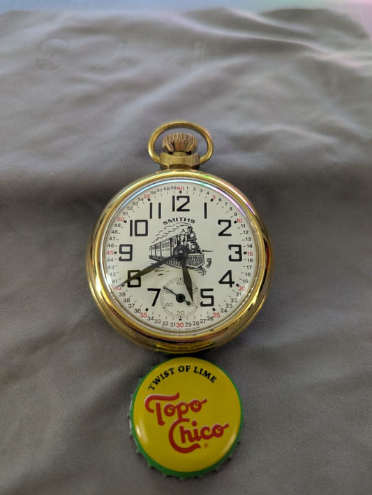 Vintage Smiths Locomotive Pocket Watch – Gold Tone - Serviced