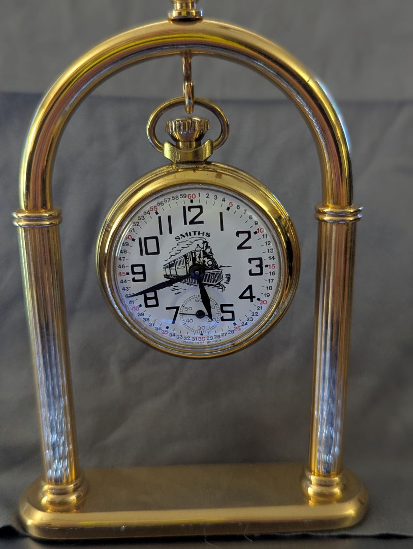Vintage Smiths Locomotive Pocket Watch – Gold Tone - Serviced