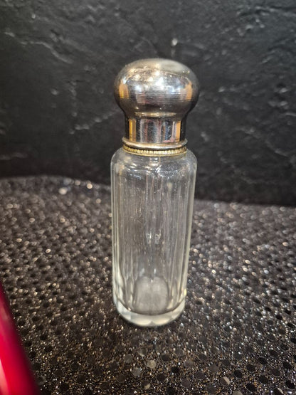 Antique Glass Perfume Bottle w/Glass Daubber, 4"