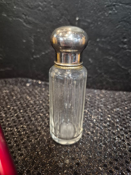 Antique Glass Perfume Bottle w/Glass Daubber, 4"