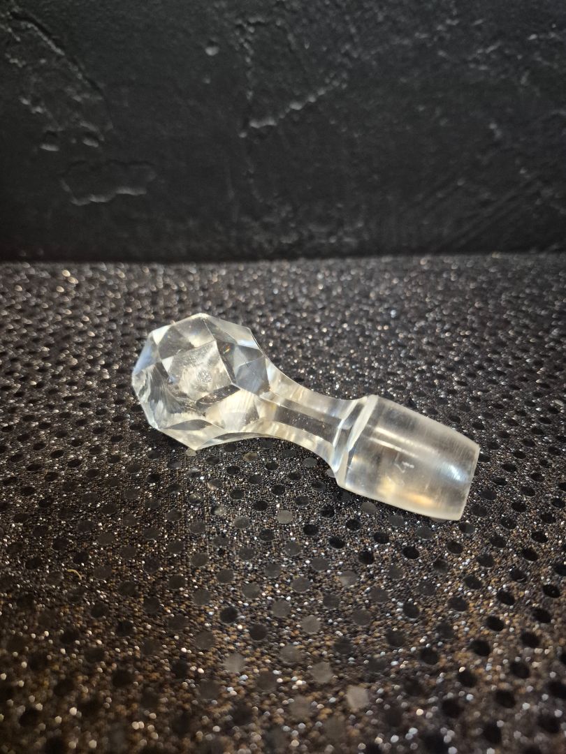 Antique Glass Wine Bottle Stopper, AS IS, 3.25"