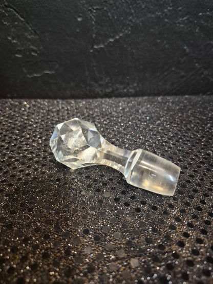 Antique Glass Wine Bottle Stopper, AS IS, 3.25"