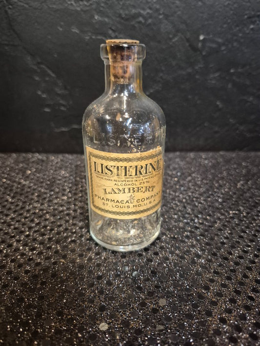 Antique Listerine Bottle, 4.5"