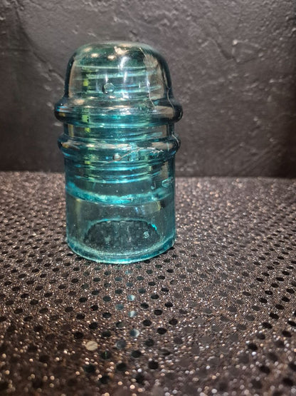 Aqua  Antique Am. Tel & Tel Co Glass Insulator, 3.5"