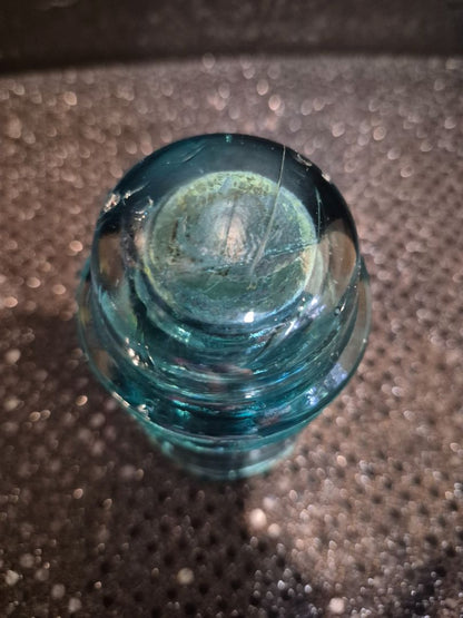 Aqua  Antique Am. Tel & Tel Co Glass Insulator, 3.5"