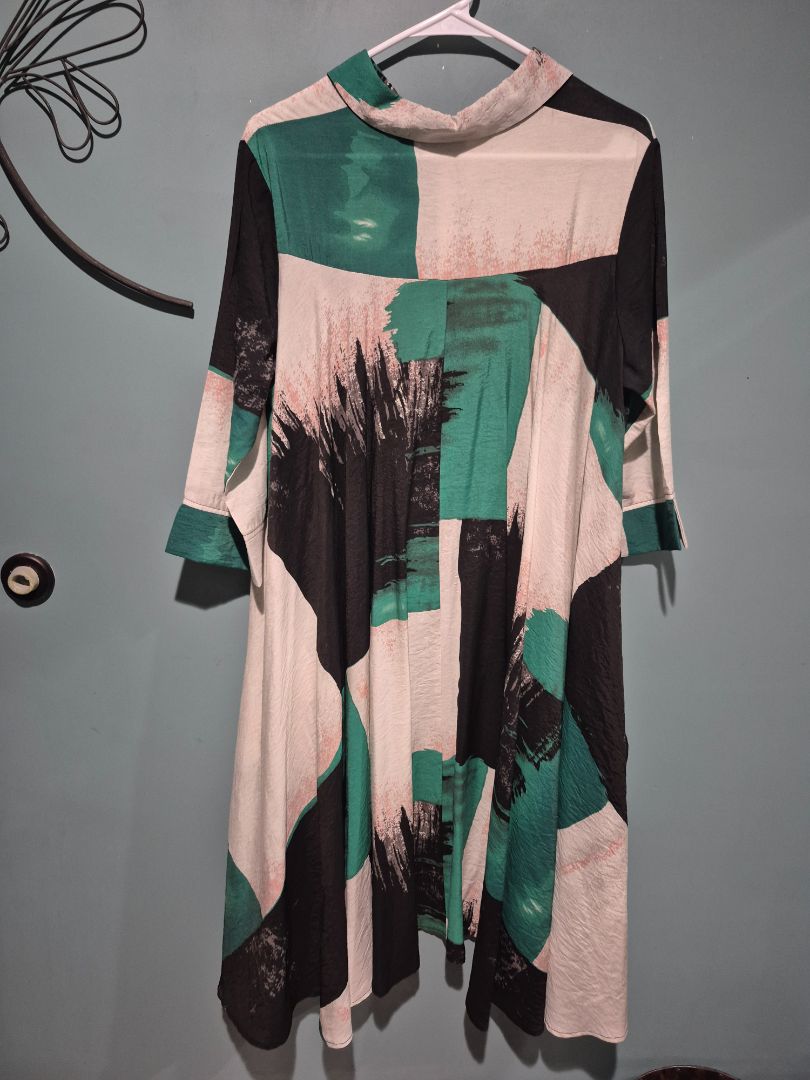 Abstract Patrizia Luca High-Low Tunic Shirt, L