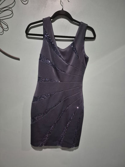 Navy w/Diagonal Sequins Guess Bodycon Dress