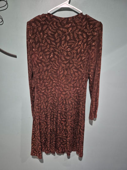 Bronze Ronni Nicole Long Sleeve Dress, 8