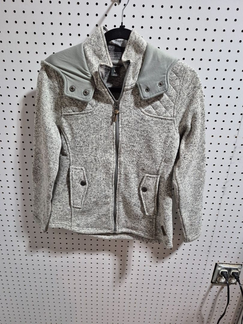 Grey Eddie Bauer Sweater Jacket, S