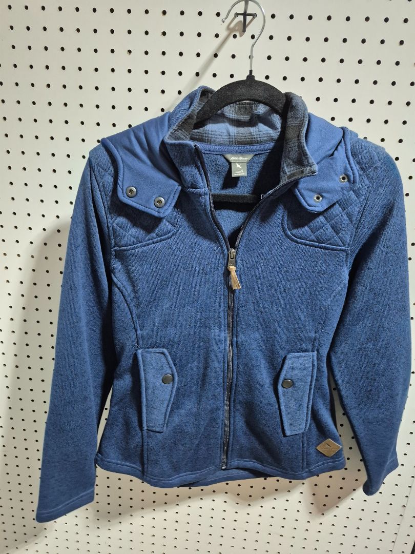 Blue Eddie Bauer Sweater Jacket, S