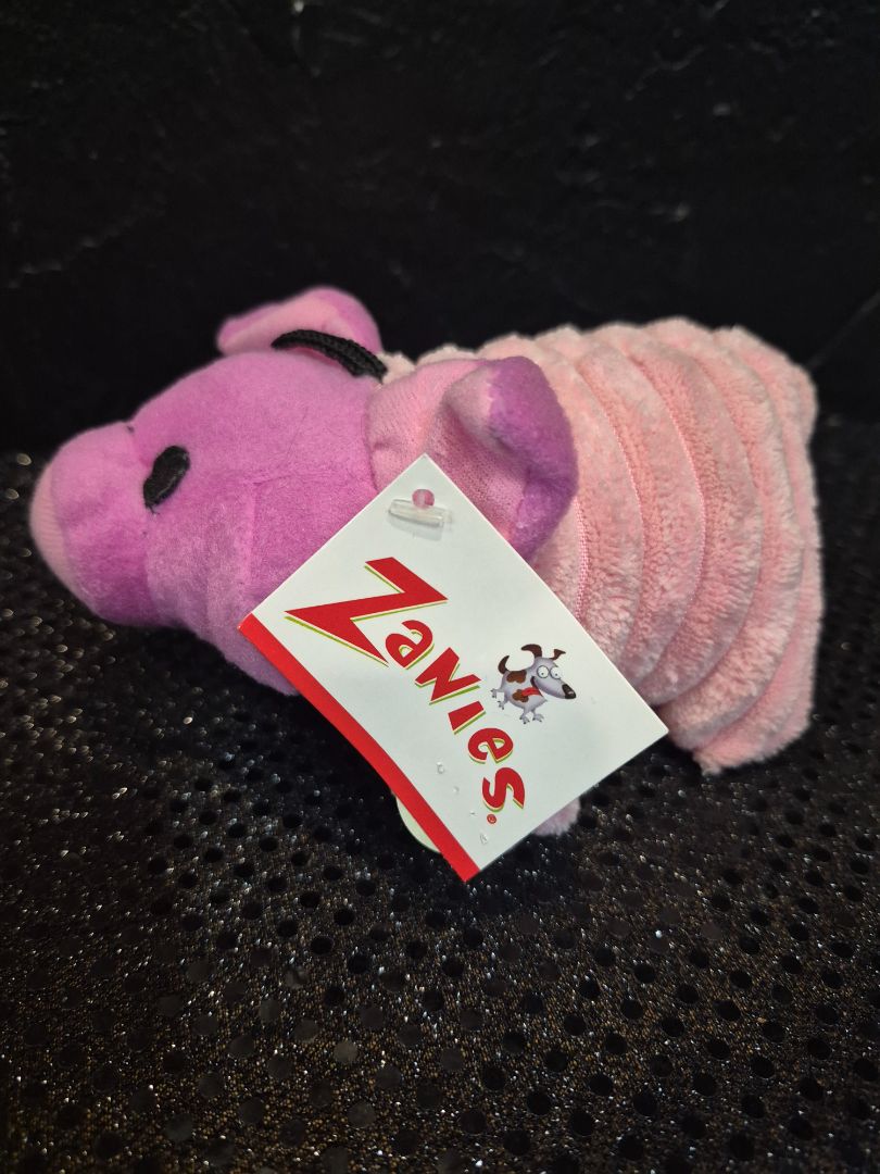 Pink Zanies Cordurory Chums Pig Squeeky Dog Toy, 6