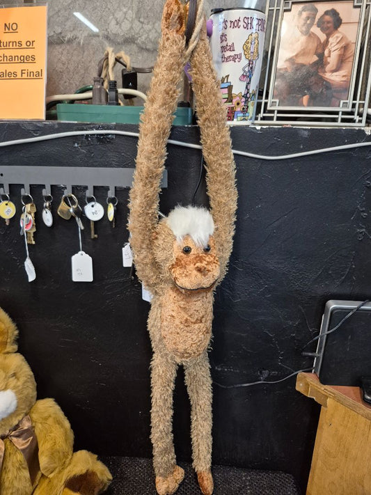 Brown w/White  Hanging Monkey, 35"