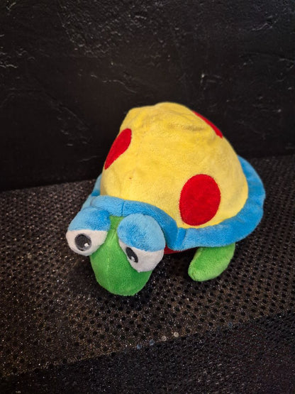 Stuffed Turtle -Yellow Shell w/Red Polka Dots, 10"