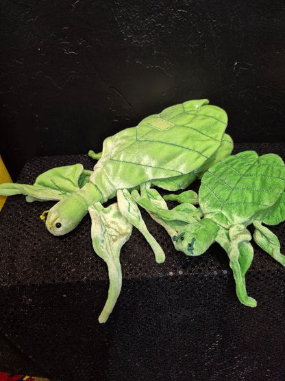 Lime Green Aurora Mama & Baby Praying Mantis Attached w/Velcro, 12" & 7"