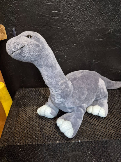 Vintage Brontosaurus, Grey, 18" × 9"