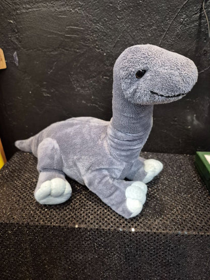 Vintage Brontosaurus, Grey, 18" × 9"