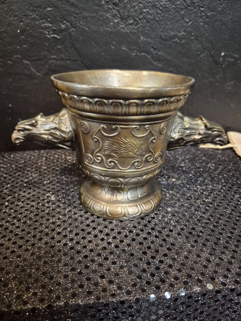 Vintage Apothecary Mortar w /Eagle Handles