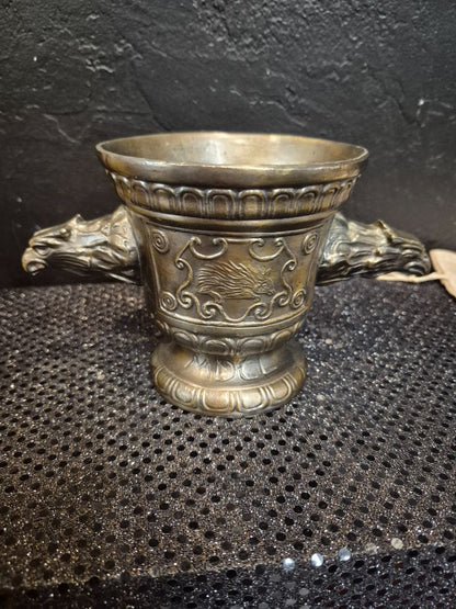 Vintage Apothecary Mortar w /Eagle Handles