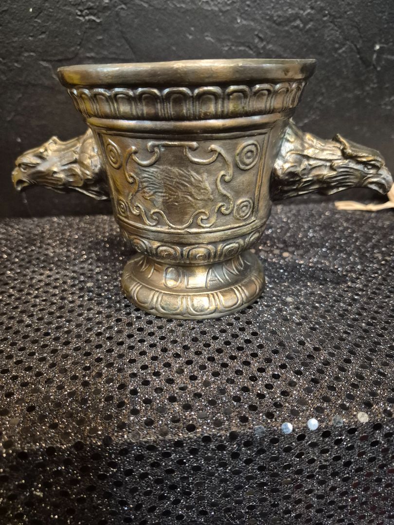 Vintage Apothecary Mortar w /Eagle Handles