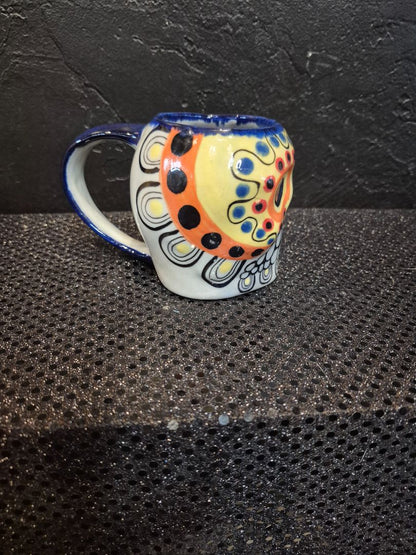 Hand Painted Sugar Skull Mug, 4"