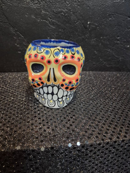 Hand Painted Sugar Skull Mug, 4"