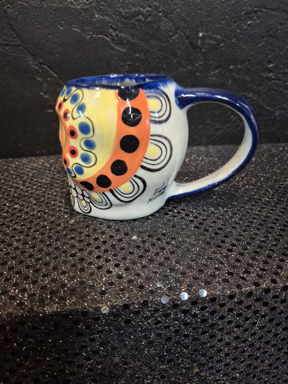 Hand Painted Sugar Skull Mug, 4"