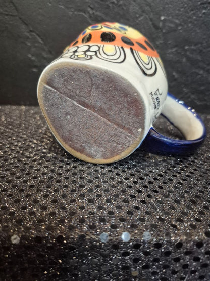 Hand Painted Sugar Skull Mug, 4"