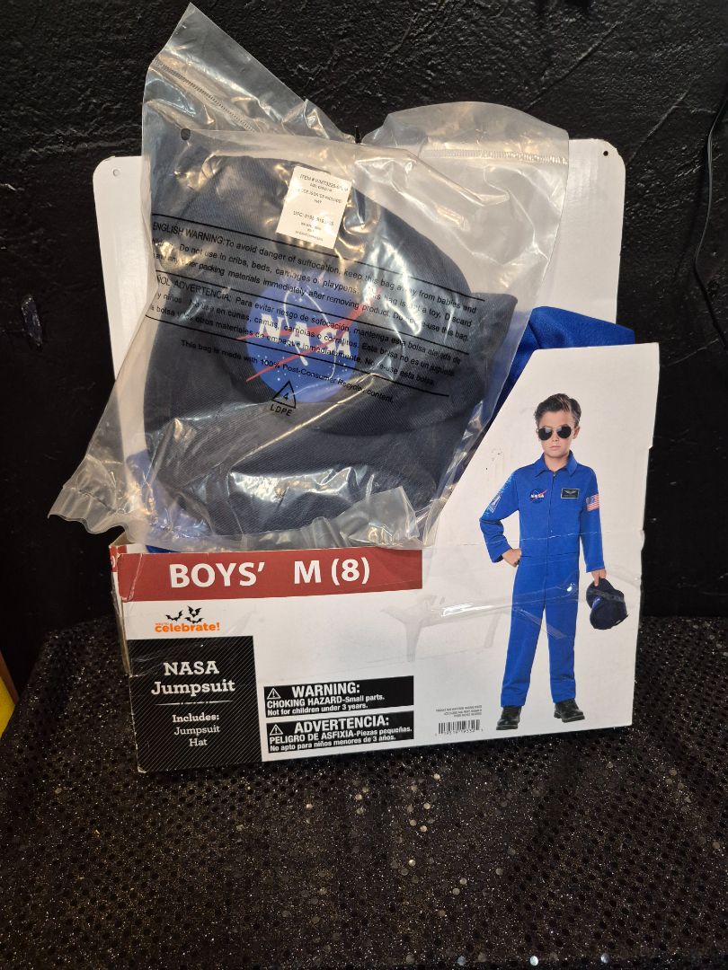 Blue  NASA Jumpsuit Children's Costume, M (8)