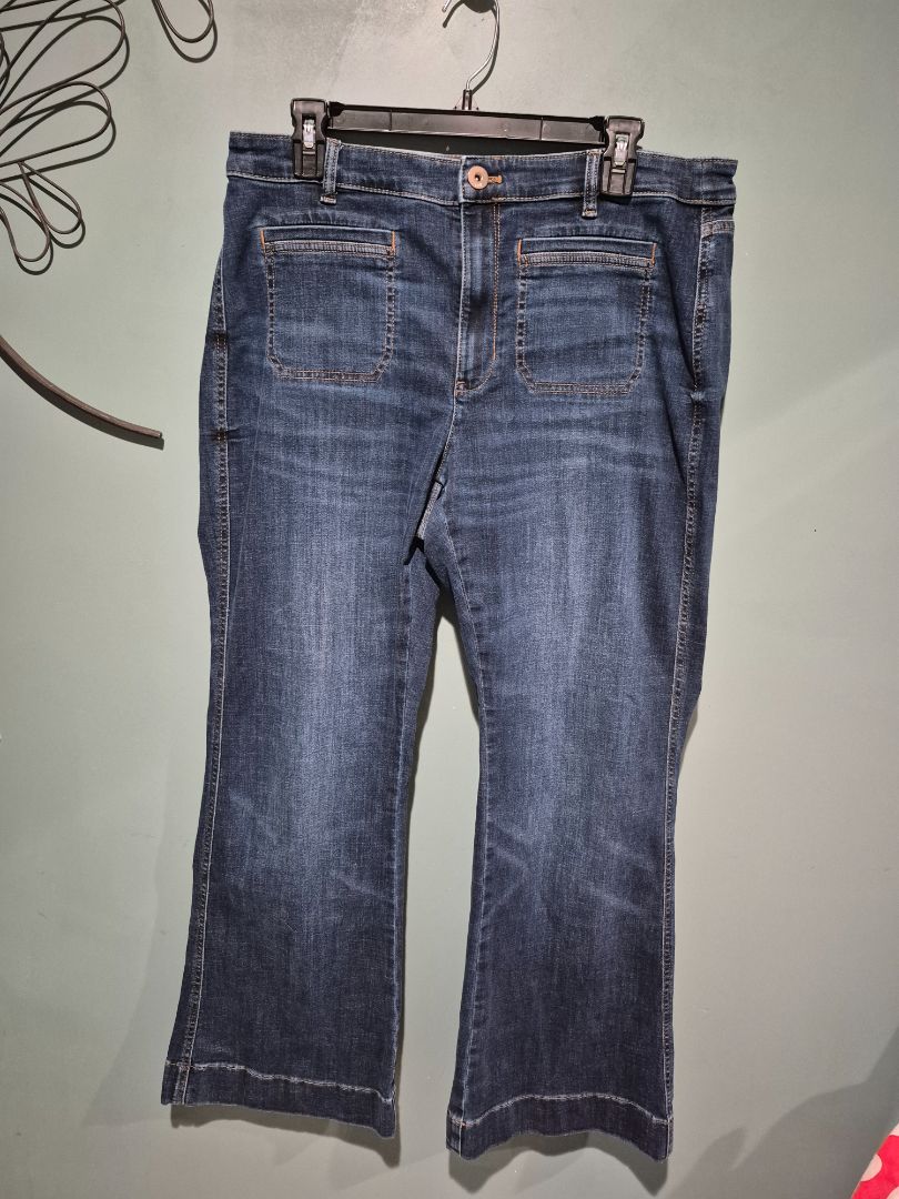 J. Jill Denim High-Rise Flare Jeans, 14