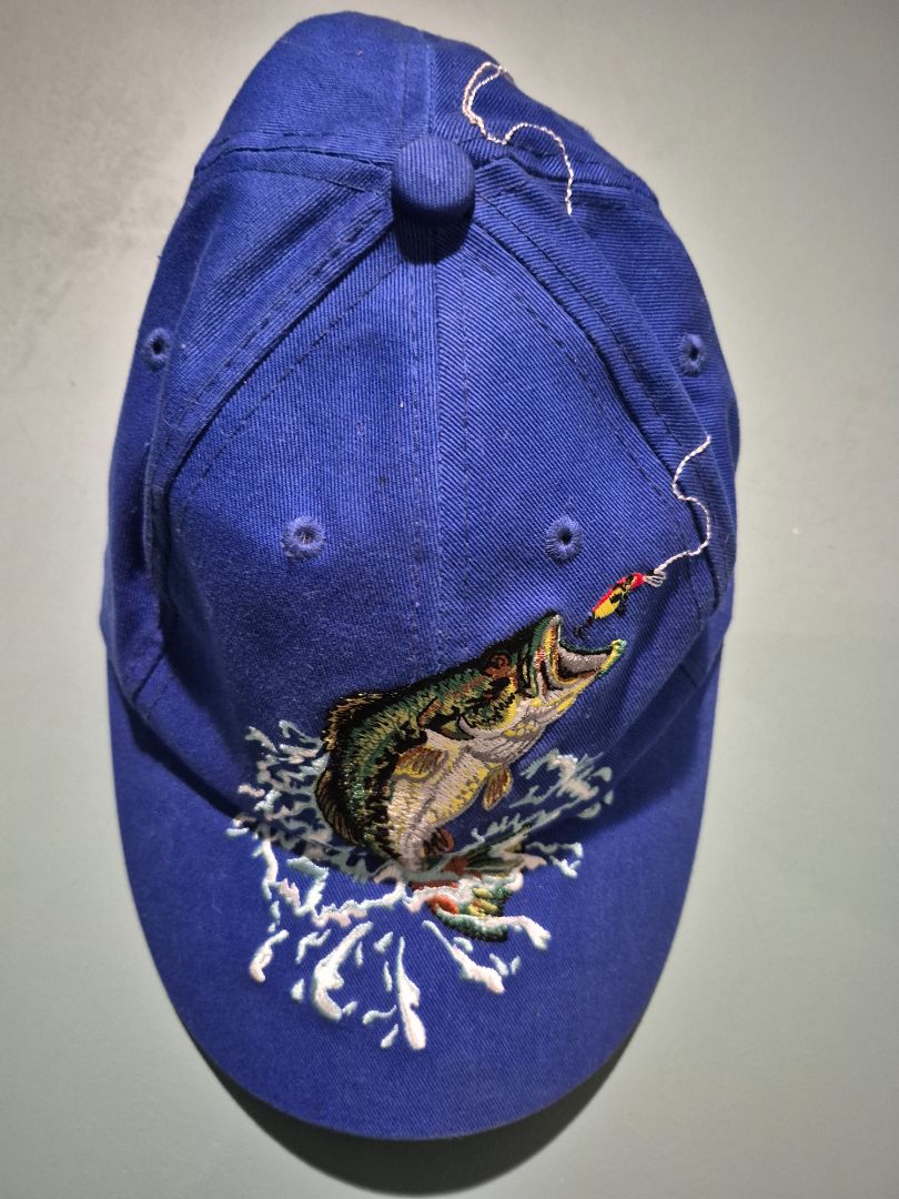 Blue  Pacific View Bass Fly Fishing Ball Cap