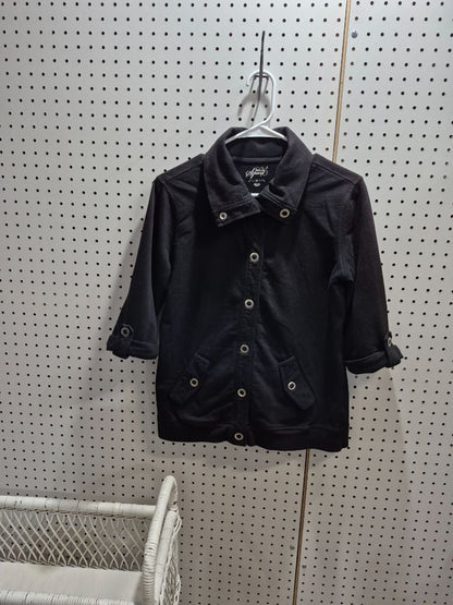 Black Style & Co. Sport 3/4 Sleeve Jacket, M