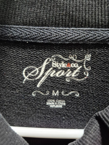 Black Style & Co. Sport 3/4 Sleeve Jacket, M