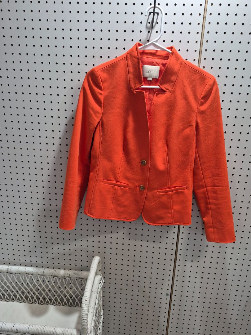 Orange Ann Taylor Loft Jacket, 4P