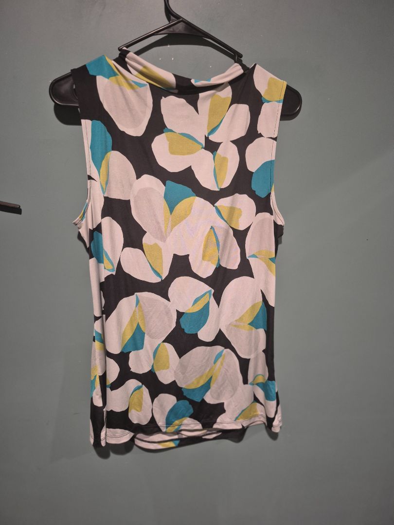 Teal & Lime Print Worthington Blouse