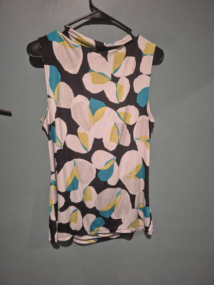 Teal & Lime Print Worthington Blouse