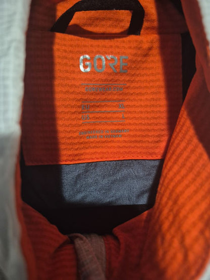 White & Orange Gore Windbreaker Jacket, L