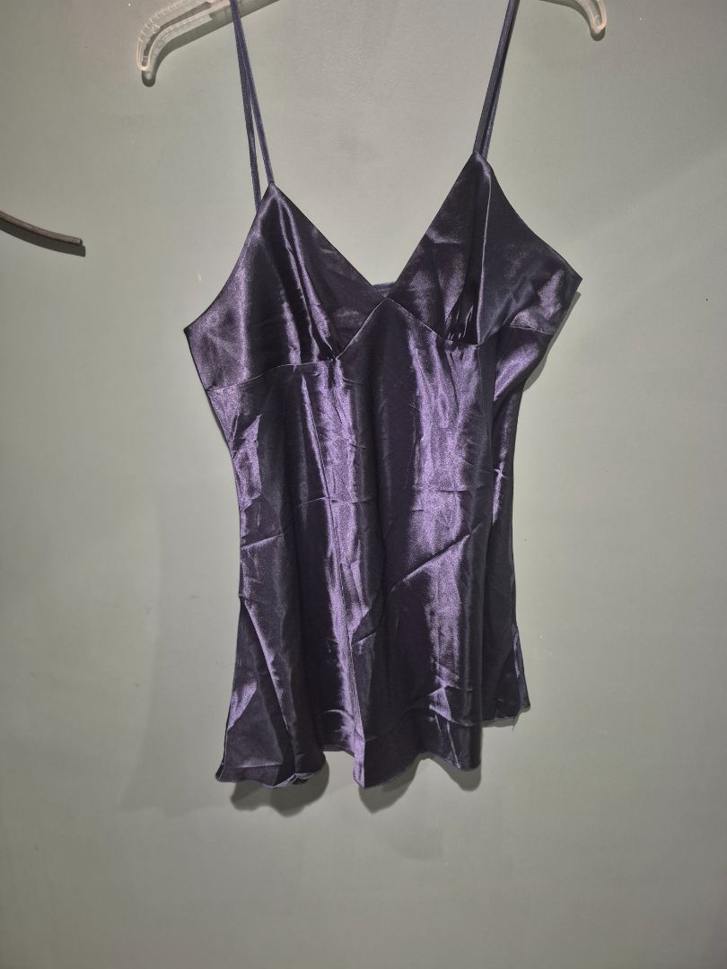 Navy Blue  Spaghetti Strap Slip Dress, XL