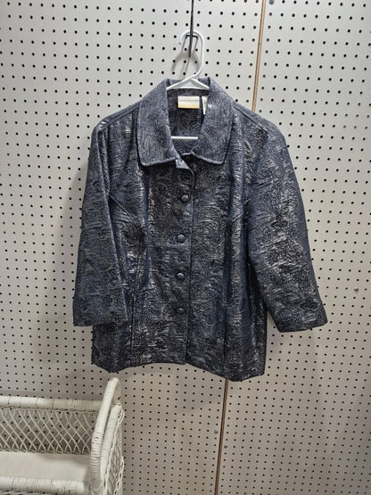 Charcoal Sparkle Alfred Dunner Jacket, 16W