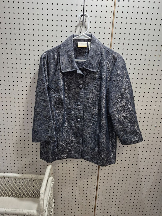 Charcoal Sparkle Alfred Dunner Jacket, 16W