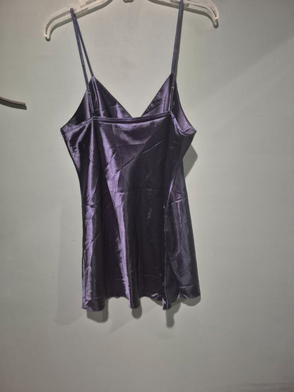 Navy Blue  Spaghetti Strap Slip Dress, XL
