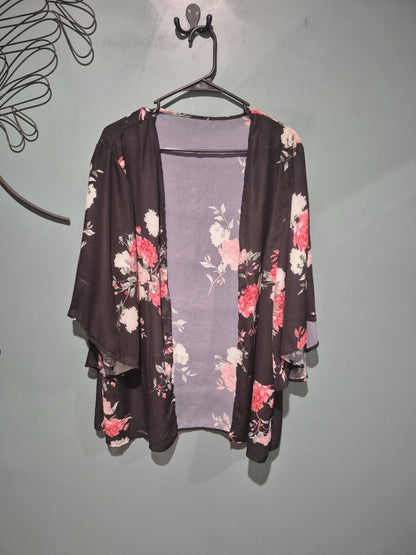 Black Floral  Cover up