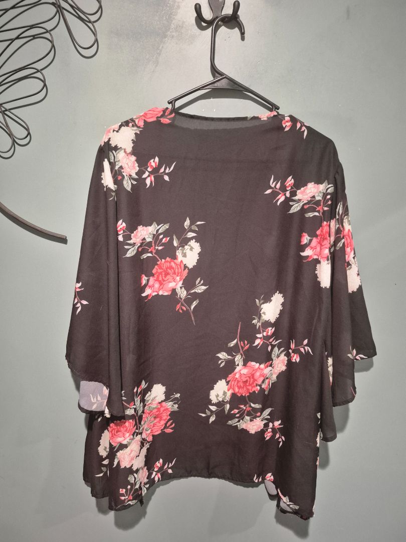 Black Floral  Cover up