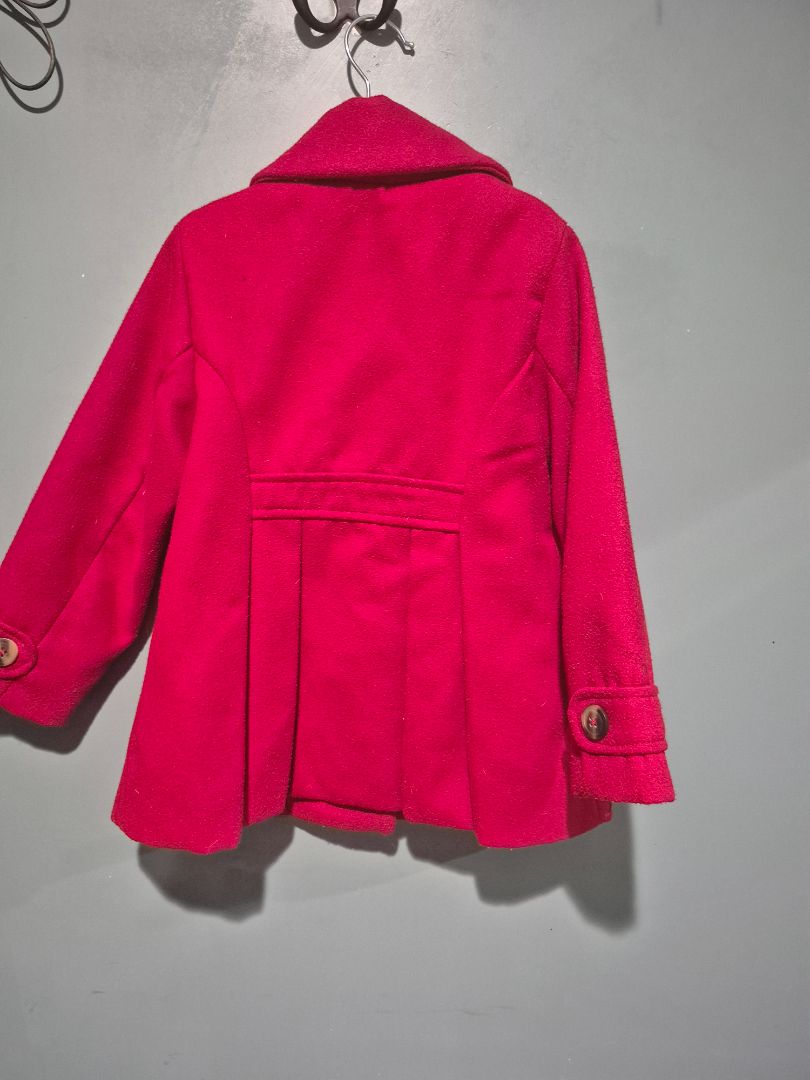 Red Old Navy Double-Breasted Peacoat, 5T