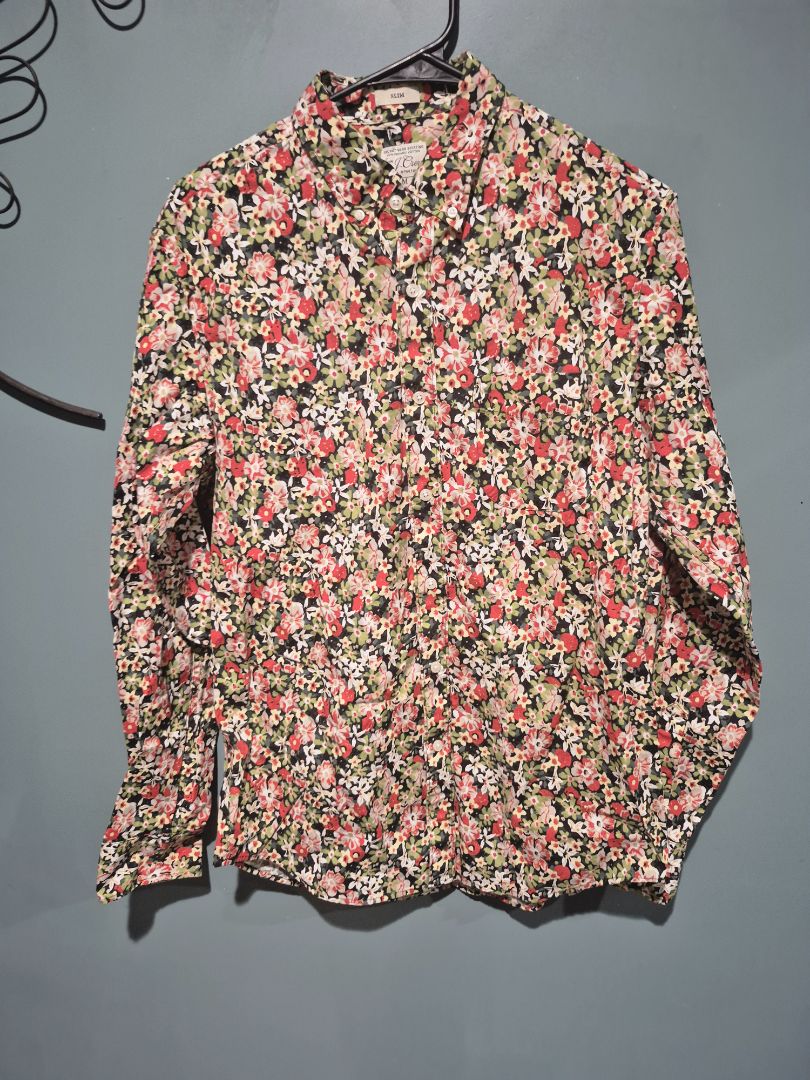 Floral print J Crew Long Sleeved Button up, Slim MD