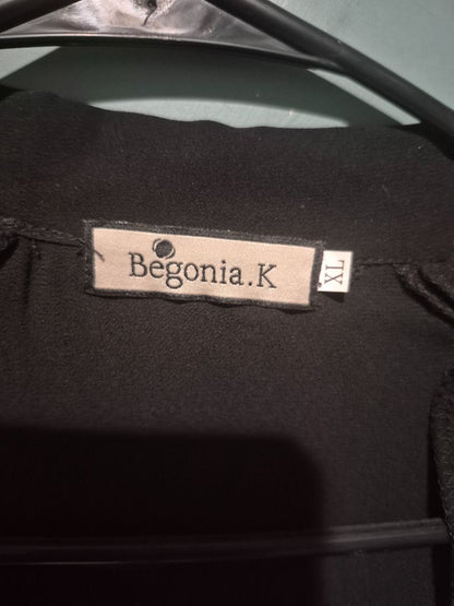 Black Begonia K. Sheer duster cardigan, XL