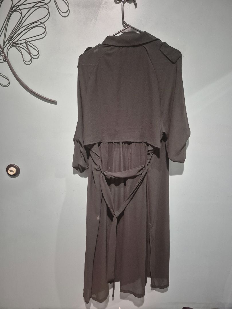 Black Begonia K. Sheer duster cardigan, XL